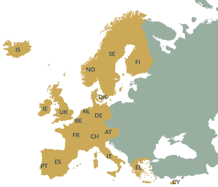 Regions and countries of export